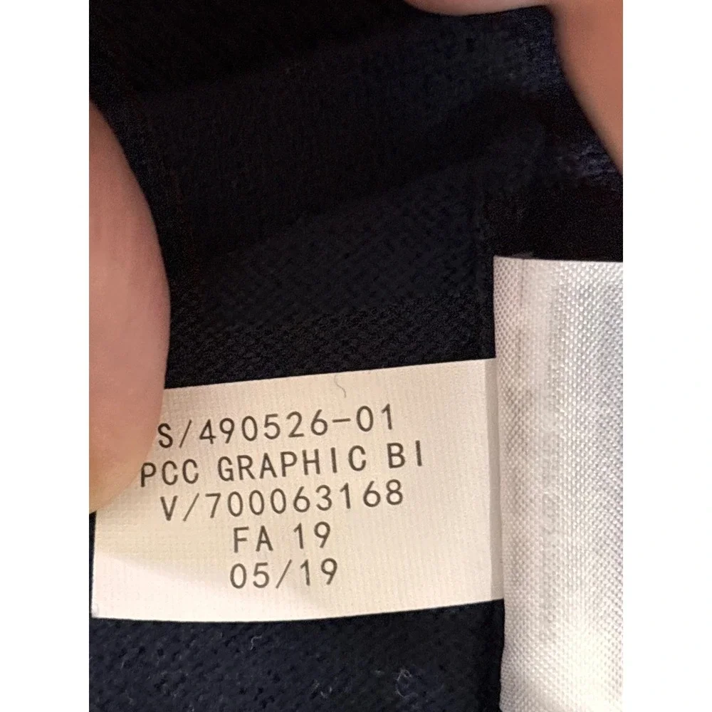 Banana Republic Mens Cotton Cashmere Quarter Zip Sweater Navy Blue Stripe Large